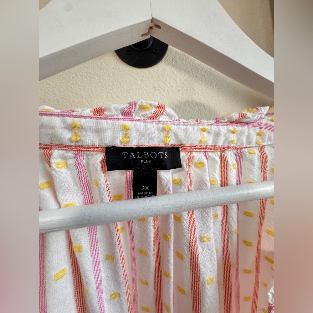 Talbots Multicolor Striped Blouse - image 5